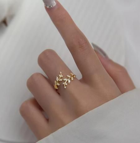 Branch Leaf Finger Ring