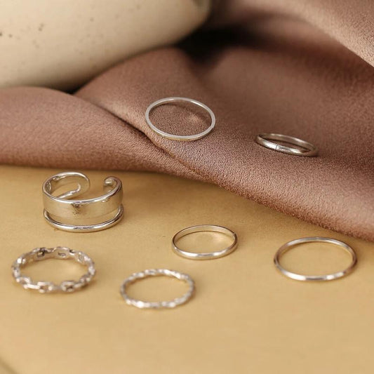 Silver Plated Ring Set